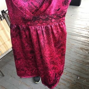 Pink and black dress